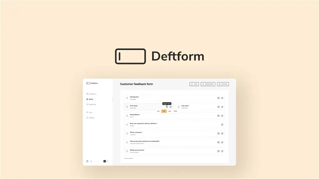 Deftform 在 AppSumo 上架